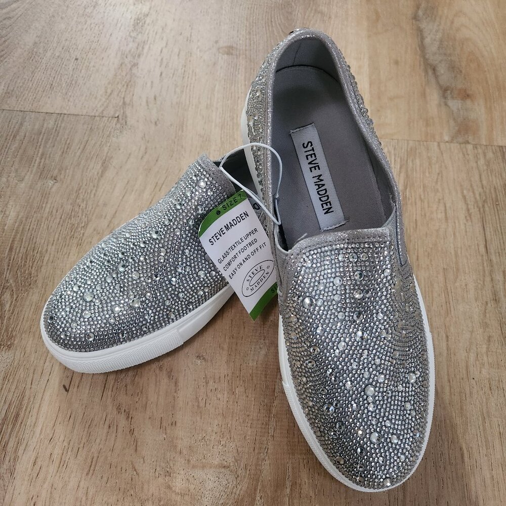 ✨ Steve Madden Women's Rhinestone Sneakers (Size 7) - New, No Box!
